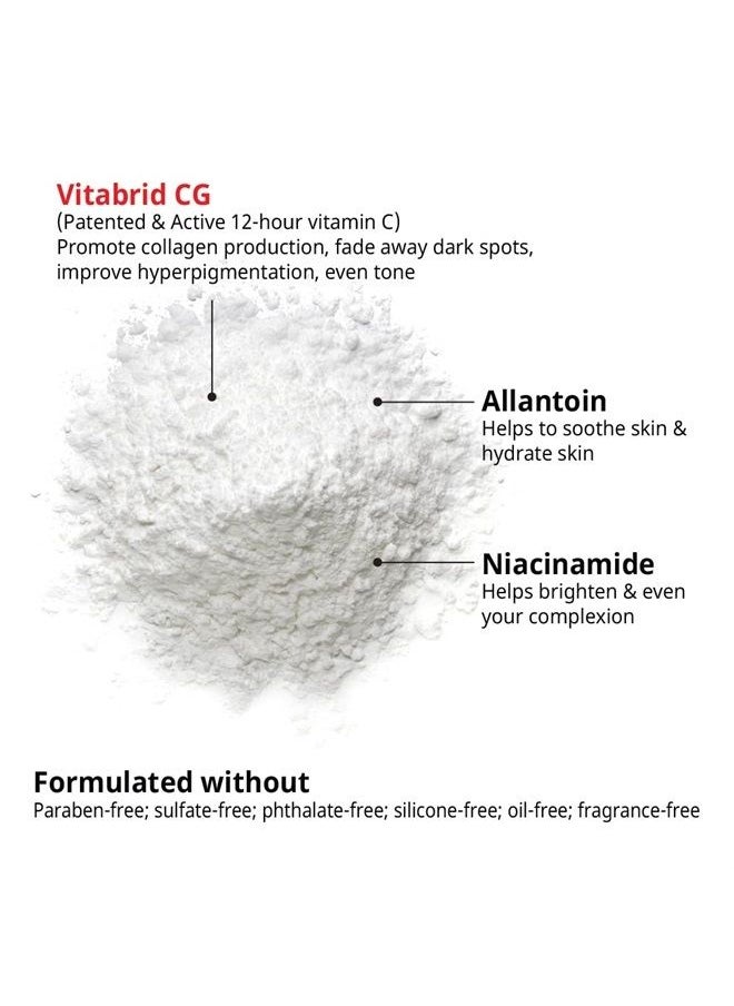 VITABRID C12 - Vitabrid C¹² FACE Brightening dark spot corrector, 12-hour active vitamin C powder, one of the eight innovative technologies, award winning, add into favorite serum/moisturizer, minimize irritation, c - Image 1