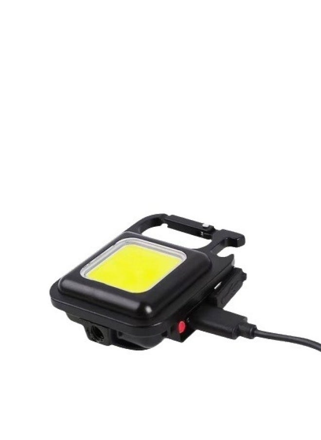 Generic Keychain Light Portable Flashlight Mini Portable Aluminum Alloy Magnetic Emergency Light COB Work Light-Power:High Precision Aluminum Alloy  - Image 5