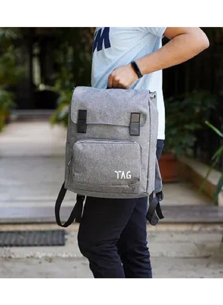 Canvas laptop backpack - Grey - pzsku/ZED271163311CFC085632Z/45/_/1723810061/0ad79285-c382-468c-a283-7a5003800ce5