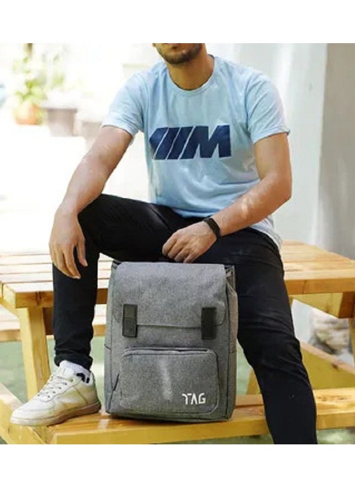 Canvas laptop backpack - Grey - pzsku/ZED271163311CFC085632Z/45/_/1723810071/137d5167-8a62-4e4a-a526-e866e1a56868