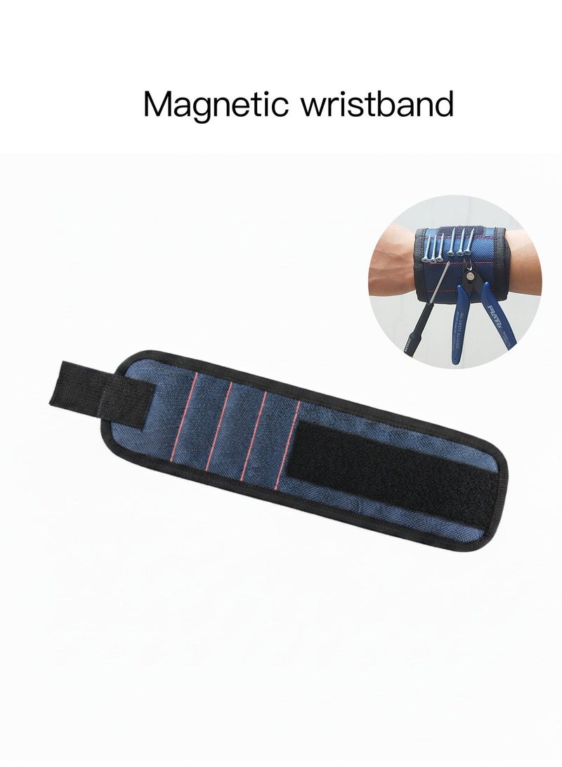 3 rows of 6 magnetic pieces magnetic wristband hardware multi-function magnetic tool wrist - Image 2