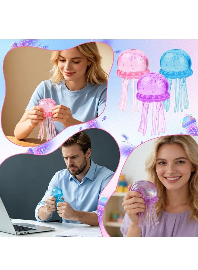 Jellyfish Squishy Stress Relief Squeeze Toy Pink - Image 5