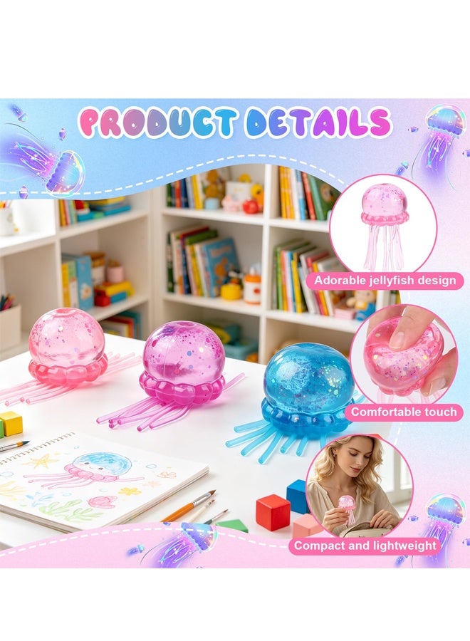 Jellyfish Squishy Stress Relief Squeeze Toy Pink - Image 2