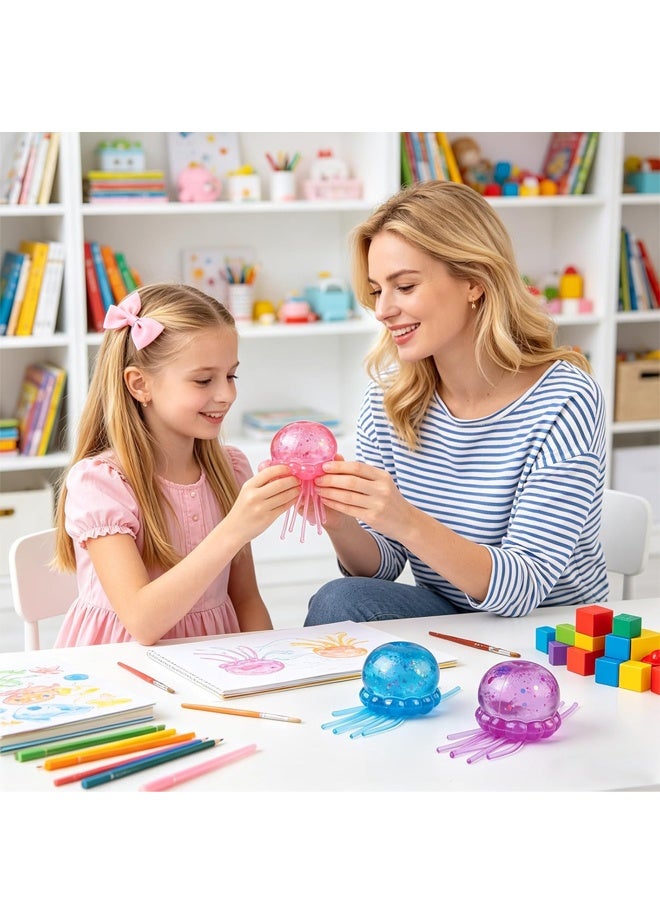 Jellyfish Squishy Stress Relief Squeeze Toy Pink - Image 4