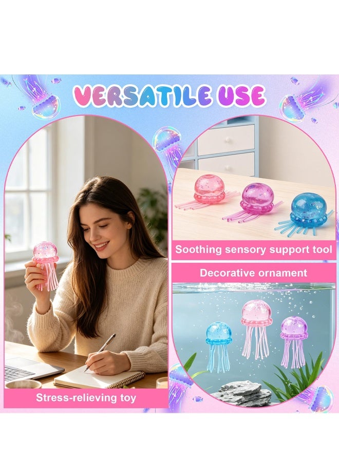 Jellyfish Squishy Stress Relief Squeeze Toy Pink - Image 3