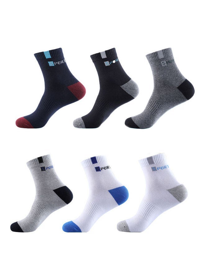 NIBEMINENT Pack Of 6 Athletic Socks Multicolour - Image 1
