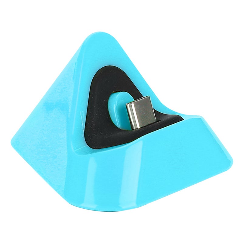 Portable Triangular Type C Charging Base Metal Bottom Charger for Switch / Lite Host(Blue Green ) - Image 1