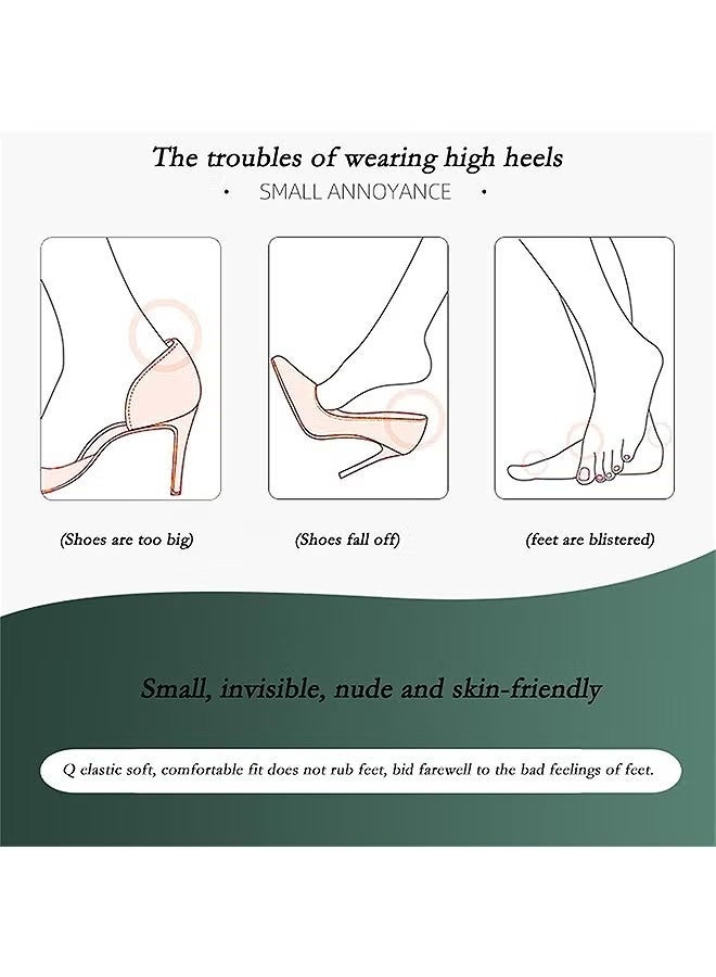 4 Pairs Heel Grips Pads for Loose Shoes, Gel Filler Heel Grips, Clear Silicone Heel Protector Insoles for High Heels Stop Heel Slip and Blister - Image 5