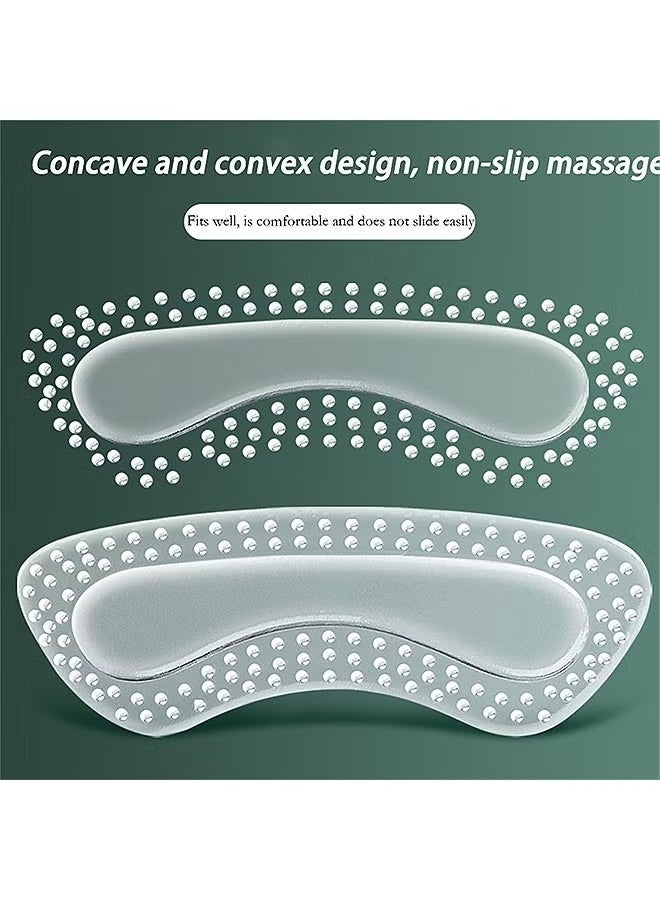4 Pairs Heel Grips Pads for Loose Shoes, Gel Filler Heel Grips, Clear Silicone Heel Protector Insoles for High Heels Stop Heel Slip and Blister - Image 3