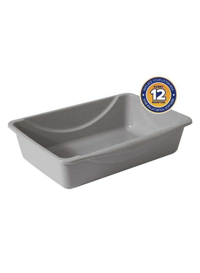 Petmate Open Cat Litter Box,Mouse Grey, Small (14"x10.5"x3.5") - Image 5
