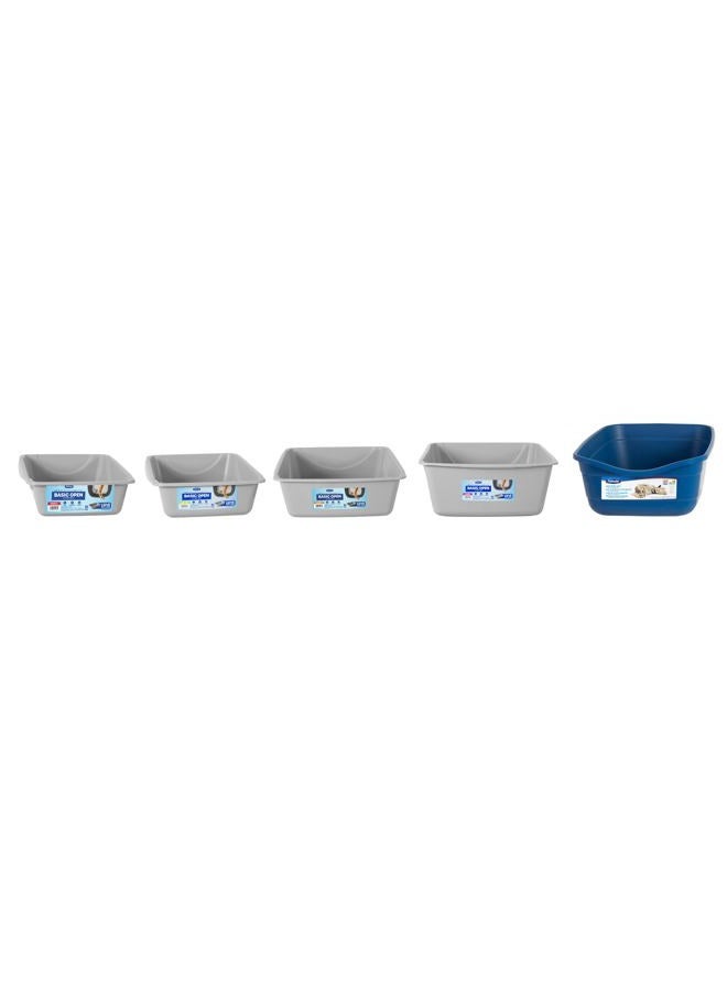 Petmate Open Cat Litter Box,Mouse Grey, Small (14"x10.5"x3.5") - Image 4