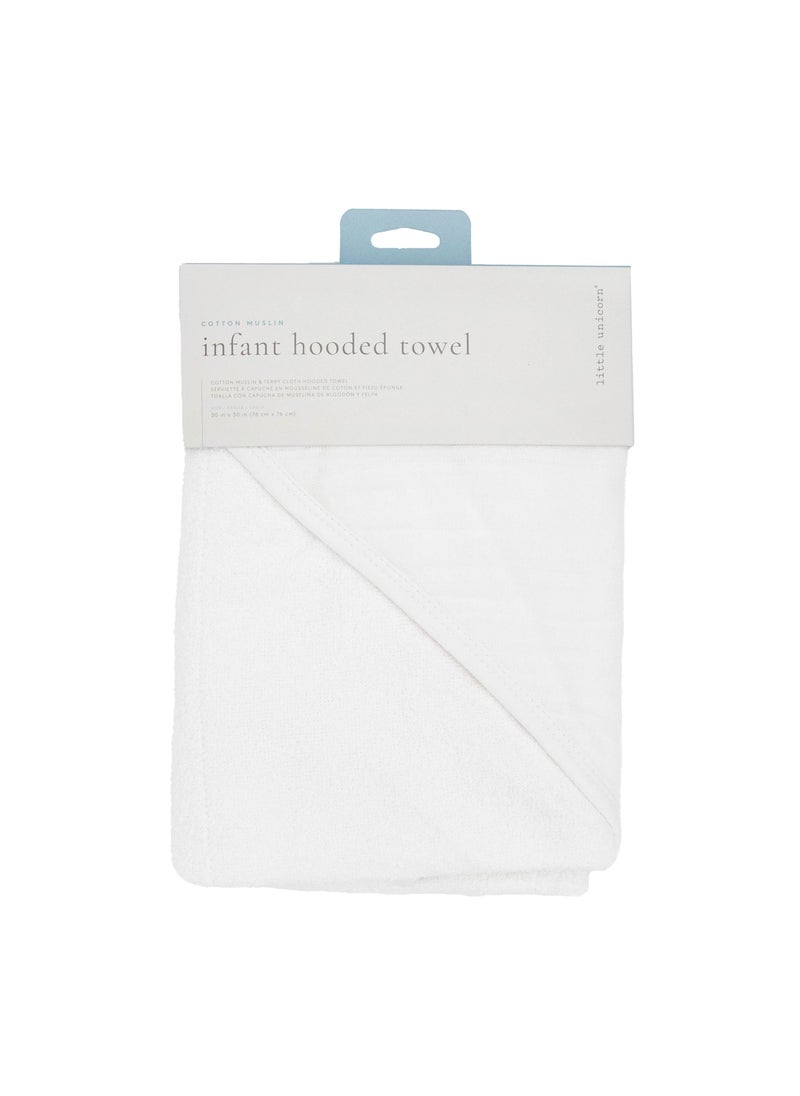 Cotton Muslin Hooded Infant Towel White - pzsku/ZED273FD161AA7217A726Z/45/_/1704437640/c0eaa62f-6b4e-40b3-9b30-631dbdd44e53