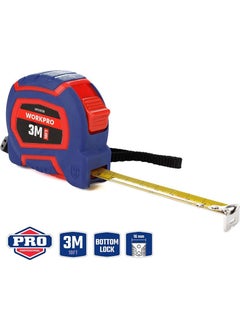 WORKPRO WP261008 3MX16MM/10FT. Nylon Coated Yellow Steel Tape Measure  - Image 1