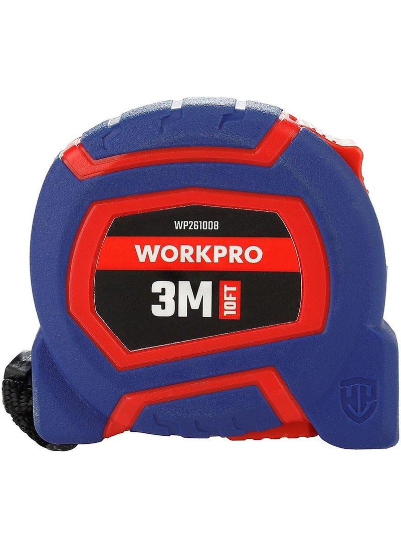WORKPRO WP261008 3MX16MM/10FT. Nylon Coated Yellow Steel Tape Measure  - Image 3