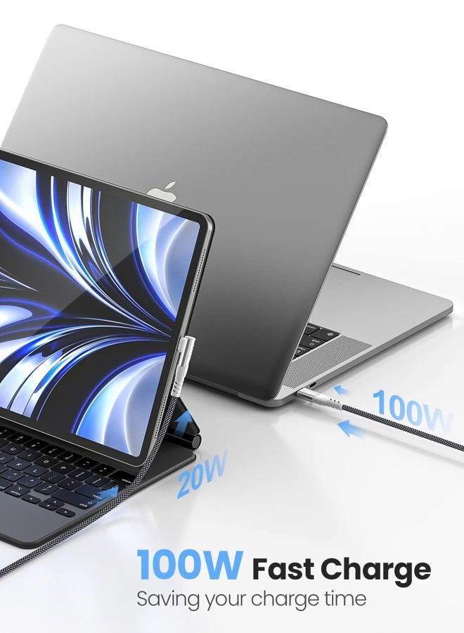 Fasgear 3ft USB 2.0 Type C to Type C PD Cable - 100W Fast Charging, 5A, Black, Compatible with Laptop, Tablet, Smartphone, Gaming Device - Image 2