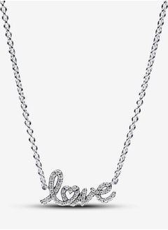 Shining handwritten "Love" short necklace