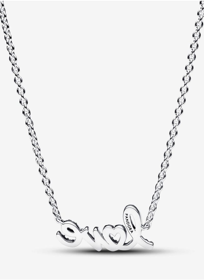 PANDORA - Shining handwritten "Love" short necklace - Image 1