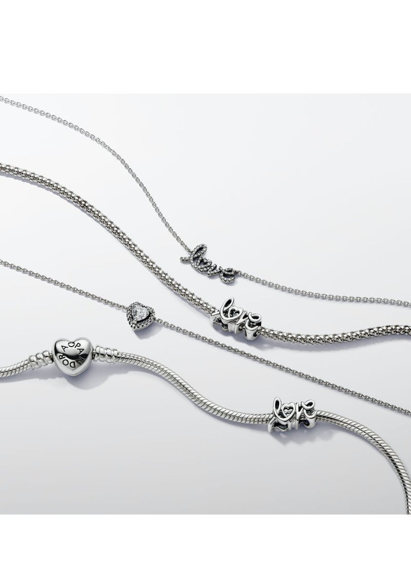 PANDORA - Shining handwritten "Love" short necklace - Image 1
