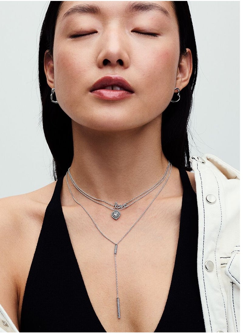 PANDORA - Shining handwritten "Love" short necklace - Image 1