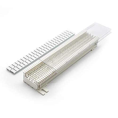 InstallerParts 66 Punch Down Block - Terminating Block for Data Network Wiring, Telephone Punch Down Cabling, Wire Termination - White - Image 1