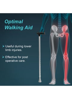 Tynor Tynor Walking Stick L Type, Black, Universal Size, 1 Unit  - Image 2
