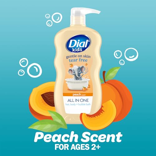 Dial Kids 3-in-1 Body + Hair + Bubble Bath, Peach, 24 fl oz (Pack of 4) - Image 3