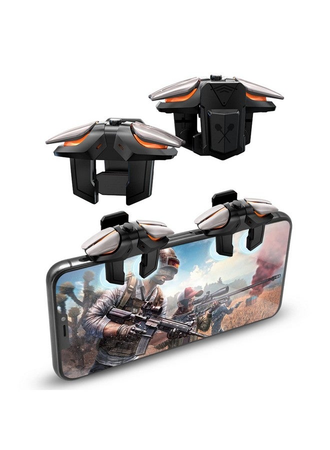 Newseego Mobile Game Controller, Sensitive Mobile Gaming Trigger Shooter With Six Finger Linkage For Iphone & Android, Controller Joysticks Aim & Fire Trigger Keys For Survival Rules/Knives Out  - Image 1
