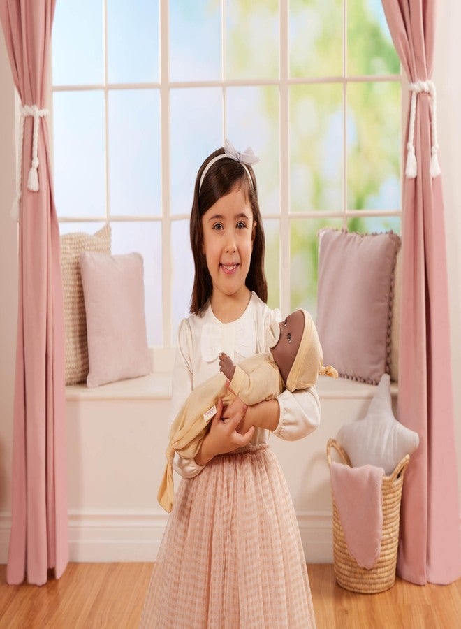 LullaBaby - 14-Inch Realistic Baby Doll - Brown Eyes, Warm Skintone & Huggable Soft Body - Boy or Girl Gender Reveal Accessories - Pretend Play 2+ Years- Gender Reveal Baby Doll - Image 4