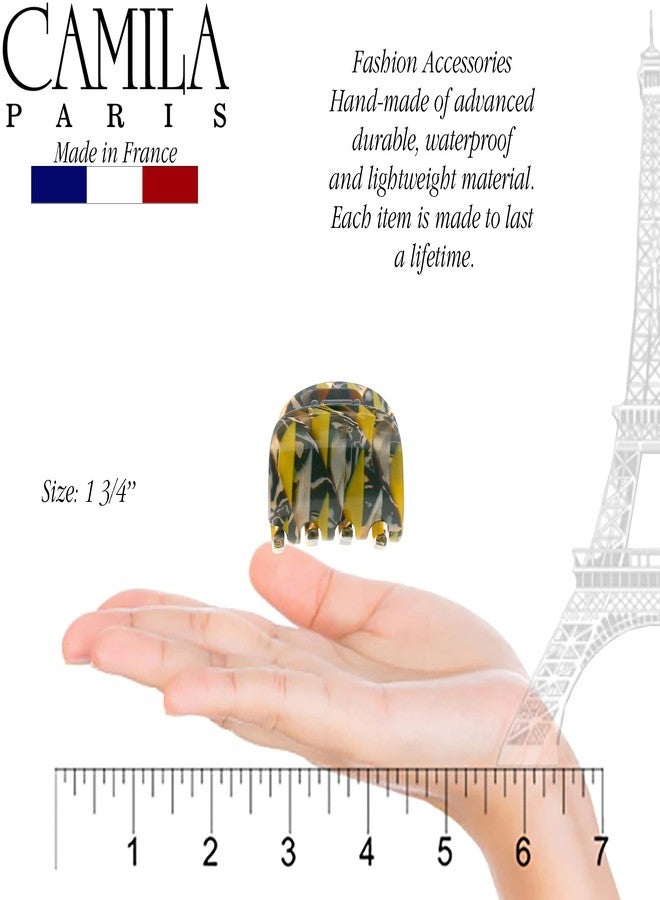 Camila Paris CP3270 French Hair Clip for Women, Small Handmade Mustard, Girls Hair Claw Clips Jaw Fashion Durable and Styling Hair Accessories for Women, Strong Hold No Slip Grip, Made in France - Image 3