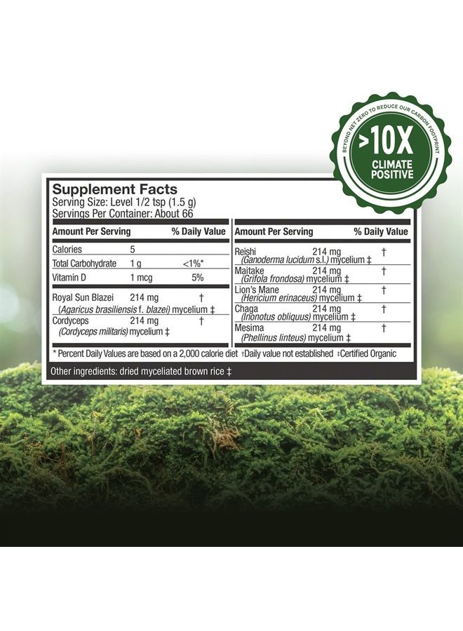 Host Defense , Stamets 7 Mushroom Powder, Daily Immune Support, Mushroom Supplement, 3.5 oz, Plain - Image 3