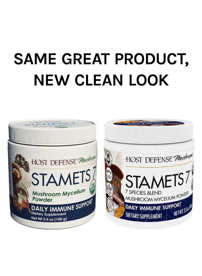 Host Defense , Stamets 7 Mushroom Powder, Daily Immune Support, Mushroom Supplement, 3.5 oz, Plain - Image 2