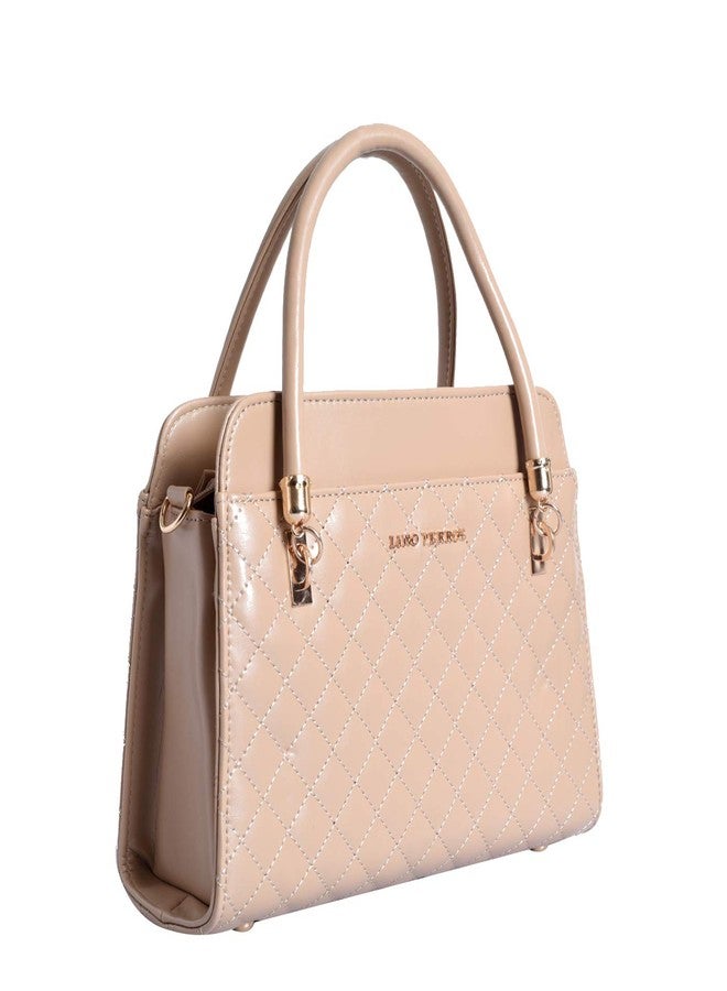 Lino Perros Avril Elle Beige Satchel Bag - Image 2