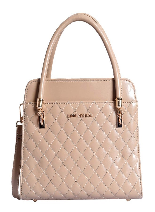 Lino Perros Avril Elle Beige Satchel Bag - Image 1