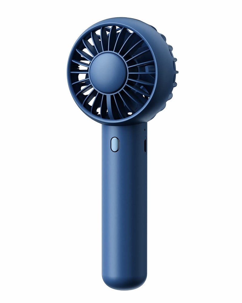 Gaiatop Mini Portable Fan,Powerful Hand Fan Cute Design 3 Speed Personal Small Desk Fan With Base,Lightweight Rechargeable Usb Handheld Fan For Girl,Women,Men,Indoor,Outdoor, 15 centimeters, navy blue - Image 1