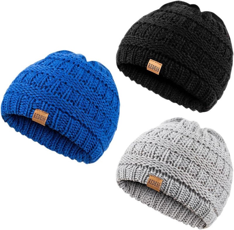 REDESS Baby Kids Winter Warm Hats, Infant Toddler Children Beanie Knit Cap Girls Boys - Image 1