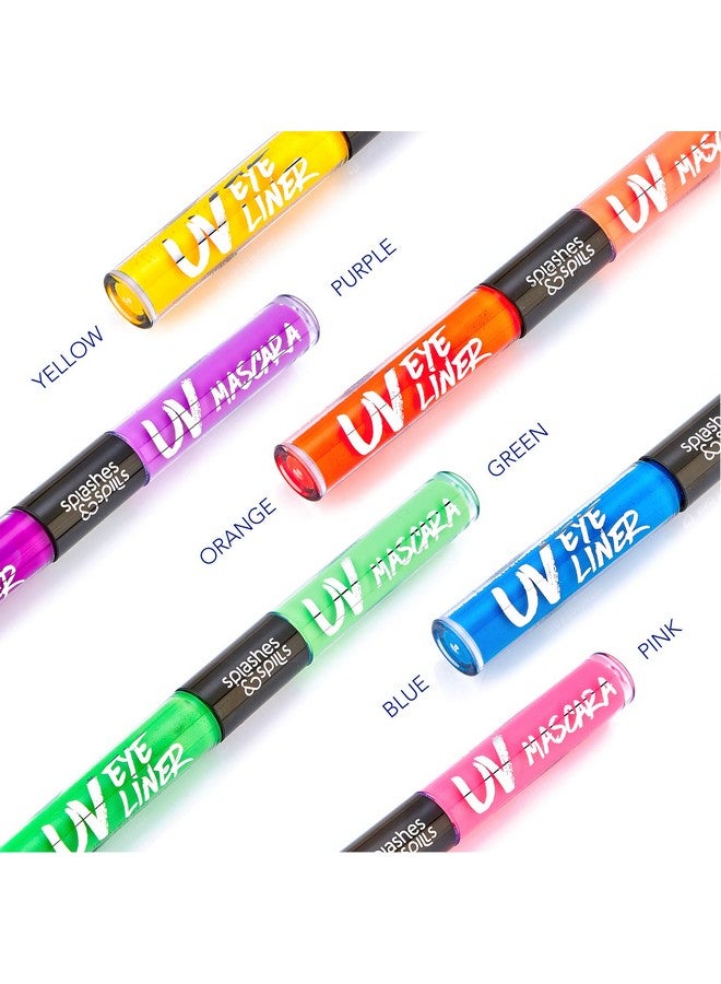 Splashes & Spills Uv Blacklight Glow Eyeliner And Mascara Duo 6 Color Variety Pack 6Ml Day Or Night Stage Clubbing Or Costume Makeup By Splashes & Spills - Image 4