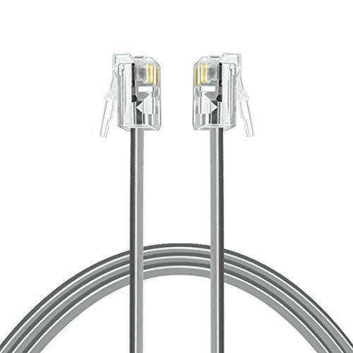 NECABLES Phone Cord 6ft Telephone Cord Phone Cable RJ11 6P4C Male to Male for Landline and Fax - 6 Feet - Image 1