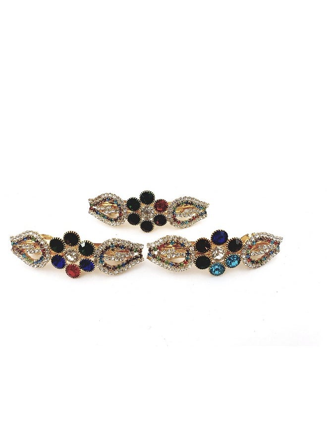 DHAVESAI - Dhavesai m.b.d multi design hair clips,hair accessories for girls and women small size pack of 3 (multi colour and design as per availability) - Image 1