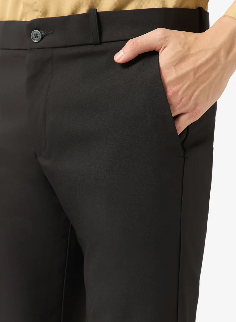Robert Wood  Relaxed Fit Textured Formal Pants for Men | Best Price UAE