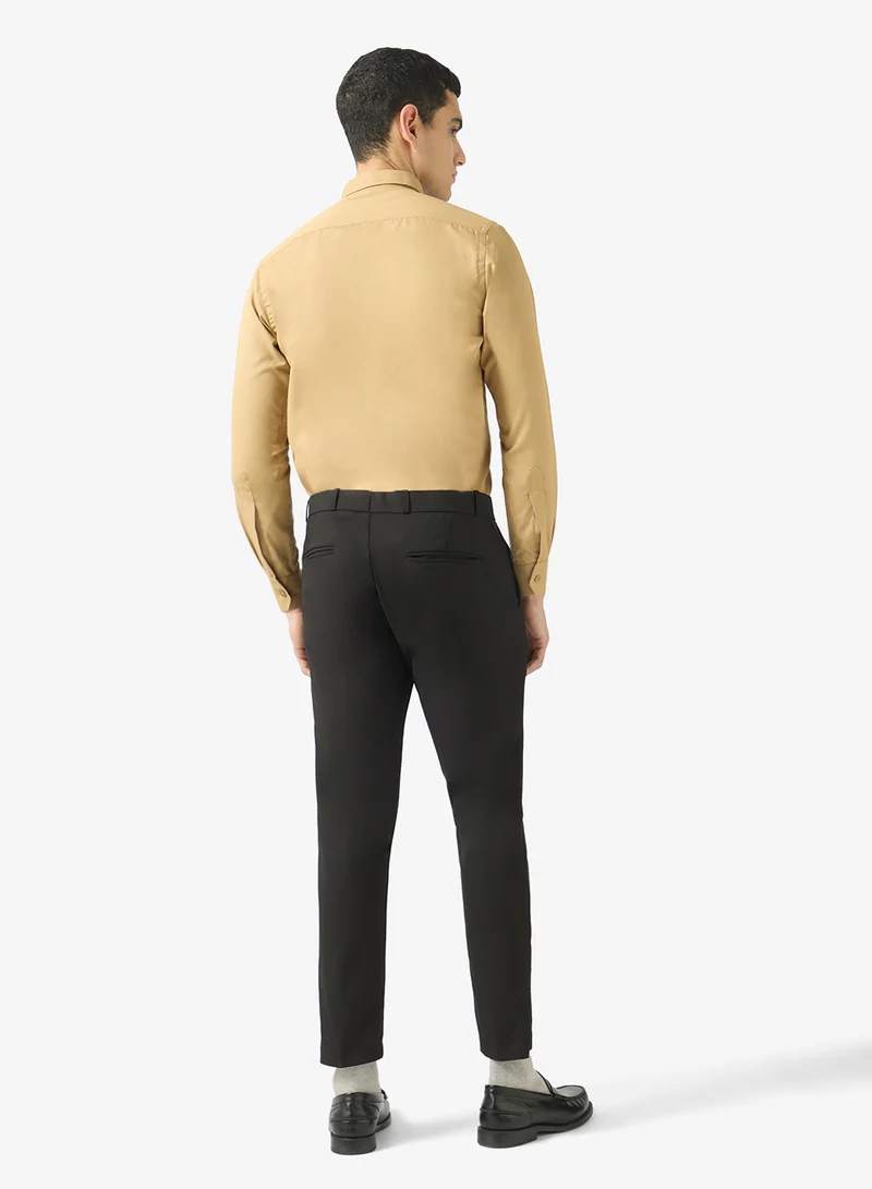 Robert Wood  Relaxed Fit Textured Formal Pants for Men | Best Price UAE