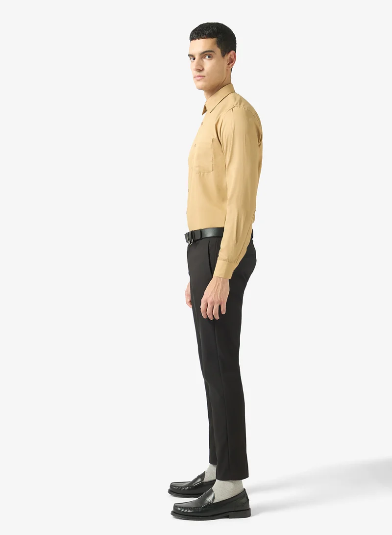 Robert Wood Relaxed Fit Textured Formal Pants
