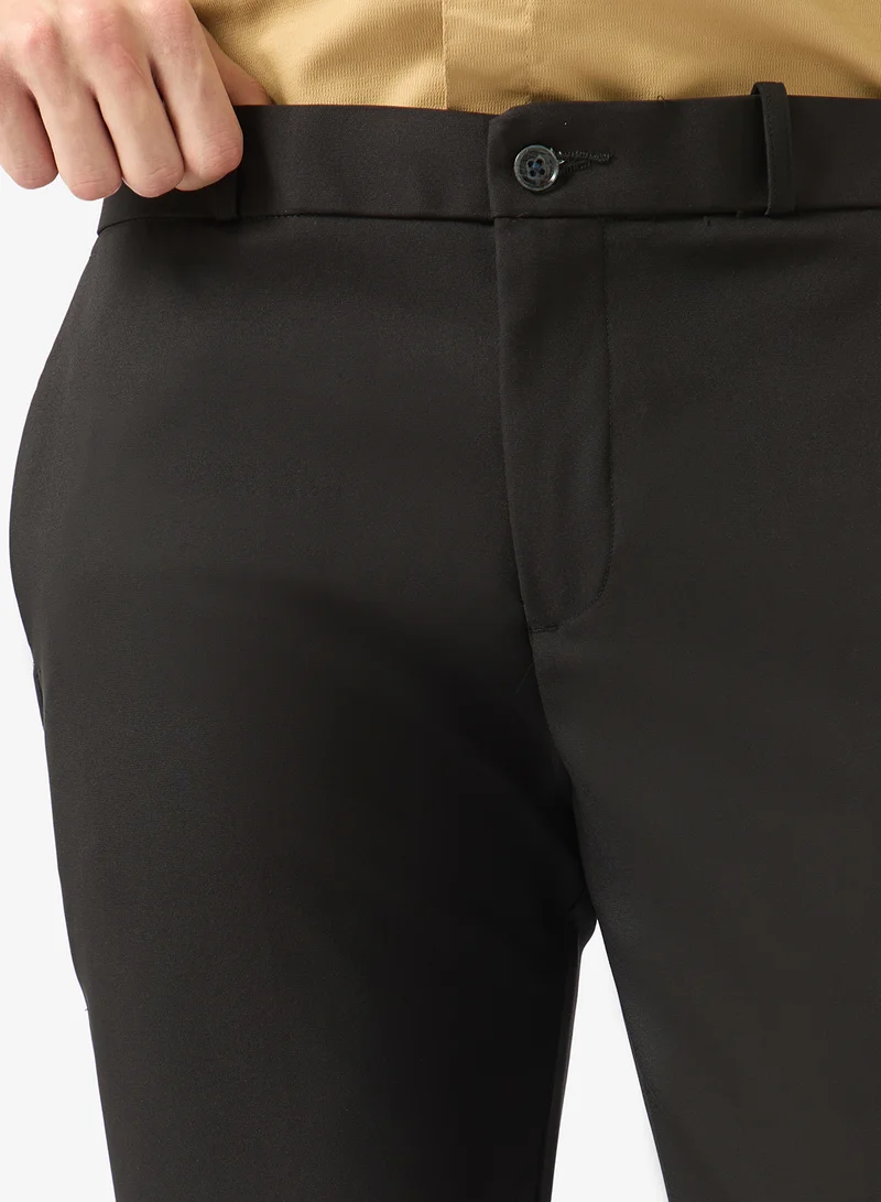 Robert Wood  Relaxed Fit Textured Formal Pants for Men | Best Price UAE
