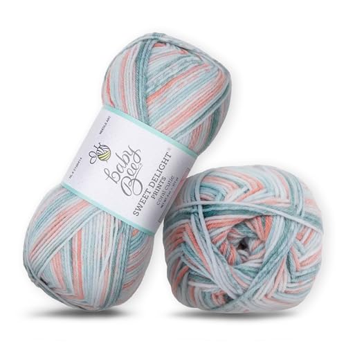 Hobby Lobby Baby Bee 3 Light Yarn for Crocheting Knitting Soft Yarn Skein 377 Yards of Acrylic Polyamide Yarn for Crocheting Blankets Hats More Craft Supplies Bubblegum - Image 1