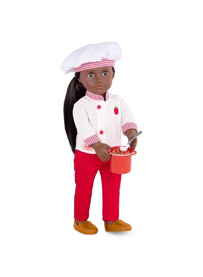 CubicFun Our Generation - Chantel 18" Chef Doll with Play Food Accessories - BD31279 - Image 2