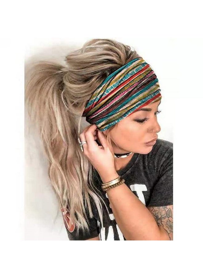 K-Elewon 3 Pack Women Wide Elastic Head Wrap Headband Sports Yoga Hair Band Headwear(3 Pack(A26))  - Image 3