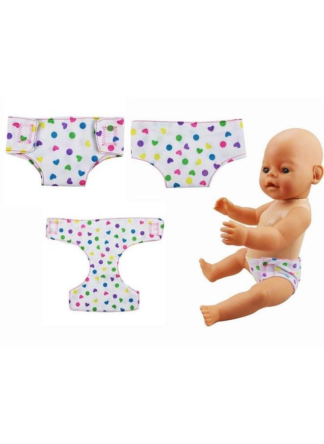 DC-BEAUTIFUL 4 Pack Baby Diapers Doll Underwear For 14 18 Inch Baby Dolls Suitable For Infant Dolls Baby Girls  - Image 3