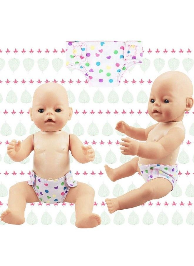 DC-BEAUTIFUL 4 Pack Baby Diapers Doll Underwear For 14 18 Inch Baby Dolls Suitable For Infant Dolls Baby Girls  - Image 5