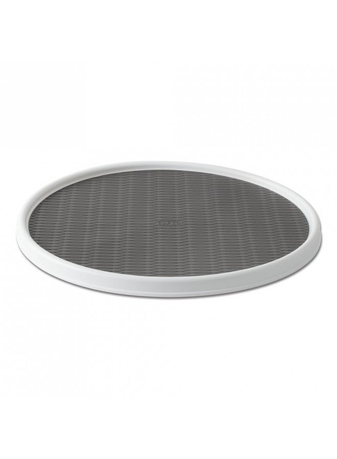 Copco 255-0186 Non-Skid Pantry Cabinet Lazy Susan Turntable, 18-Inch, White/Gray - 2555-0186 - Image 1