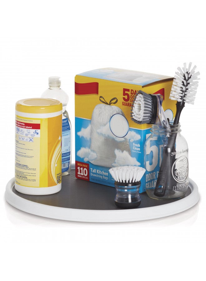 Copco 255-0186 Non-Skid Pantry Cabinet Lazy Susan Turntable, 18-Inch, White/Gray - 2555-0186 - Image 3