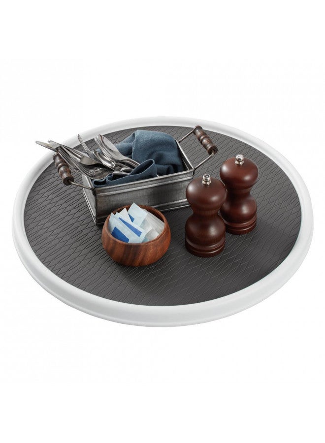 Copco 255-0186 Non-Skid Pantry Cabinet Lazy Susan Turntable, 18-Inch, White/Gray - 2555-0186 - Image 2